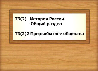 Т3(2) История России. Общий раздел Т3(2)2 Прервобытное общество