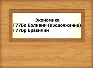 Г77Бо.5-Г77Бр.4 Экономика Боливии , Бразилии