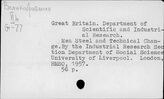 Great Britain. Department of scientific and industrial research