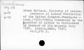 Great Britain. Ministry of Labour