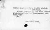 United States. Farm Credit Administration
