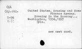 United States. Housing and Home Finance agency