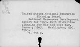 United States. National Resources Planning Board