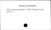 Бюджет колхозников