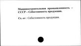 Машиностроительная промышленность. СССР. Себестоимость продукции