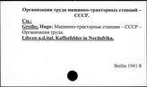 Организация труда машинно-тракторных станций. СССР