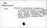 Периодические издания. США. Библиография, национальная