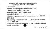 Семилетний план развития народного хозяйства. СССР. 1959-1965 гг.