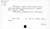 Foreign trade statistics