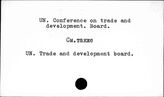 UN. Conference on trade and development