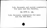 UN. Economic and social commission for Asia and the Pacific