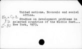 UN. Economic and Social office
