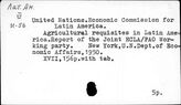 UN. Economic commission for Latin America
