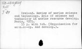 Ирландия. Проблема Мирового океана и окружающей среды