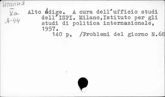 Италия. Национальная политика