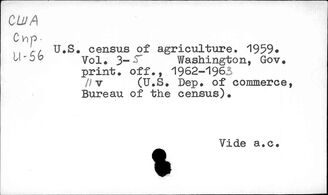 США. Сельское хозяйство. Перепись, 1959 год