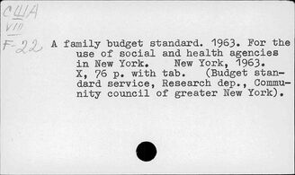 США. Семейные бюджеты