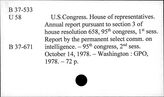 U.S. Congress House of Representatives