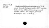 В 37-601.3 Создание военных баз и размещение американских войск на чужих территориях