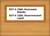В37-4 США. Классовая борьба В37-5 США. Политический строй