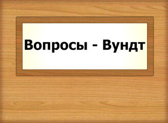 Вопросы - Вундт