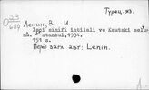 Ленин В.И. (книги на вост. яз.). Турецкий