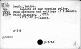 Gandhi Indira