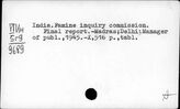 India. Famine - India. Secretary
