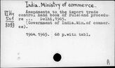 India. Ministry of commerce