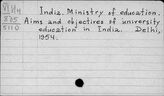 India. Ministry of education