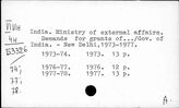 India. Ministry of external affairs