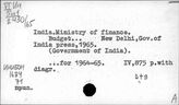 India. Ministry of finance