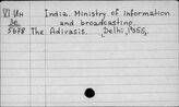 India. Ministry of information and broadcasting