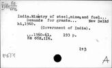 India. Ministry of steel, mines and fuel