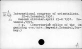International congress of orientalists