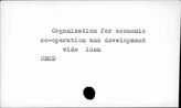 Organisation for economic, co-operation and development