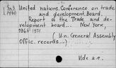UN. Conference on trade and development. Board
