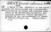 UNESCO. General conference