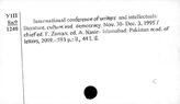 Литература Пакистана. Съезды и конференции писателей